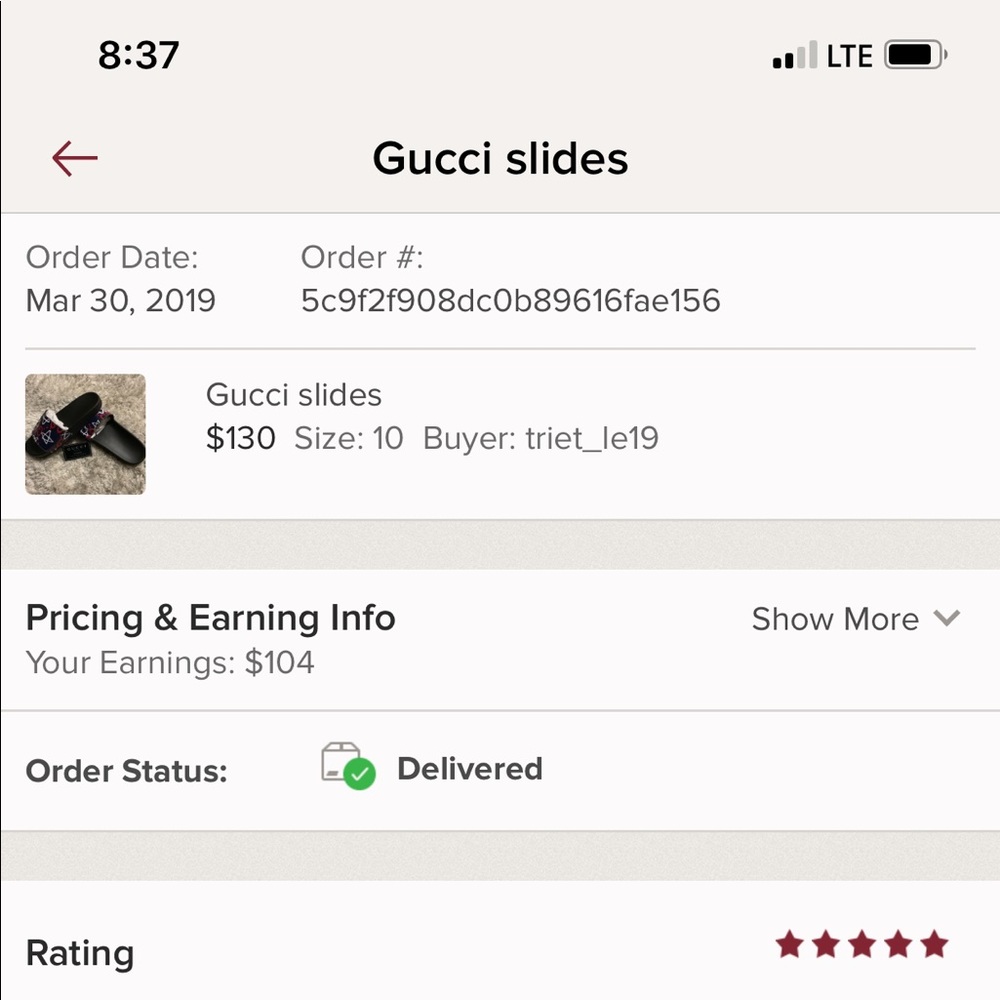 5 star ⭐️ rating for Gucci slides